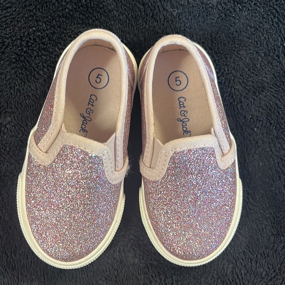 Cat and Jack - Glitter Slip-Ons - Size 5 Toddler - Picture 3 of 5